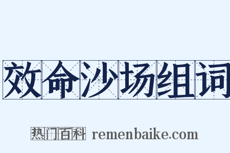 效命沙场组词是什么意思的图片